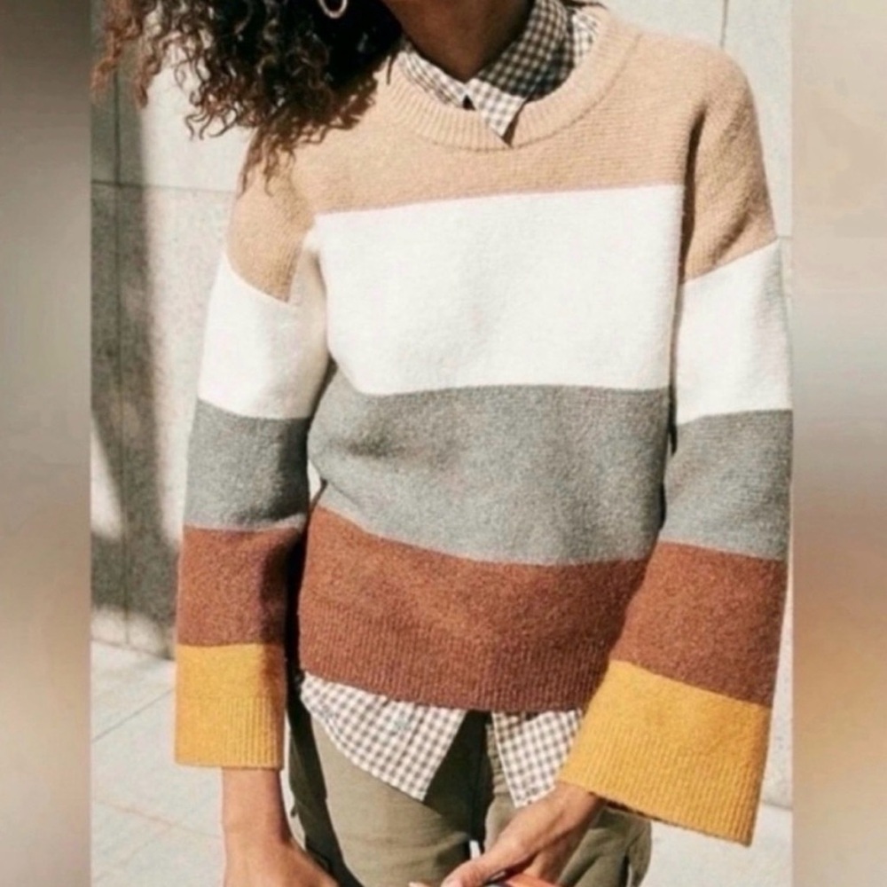 Madewell Andria Pullover Striped Sweater Back to School - Preppy-Small-EUC - Picture 1 of 13